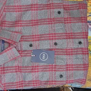 1901 trim fit large stretch flannel